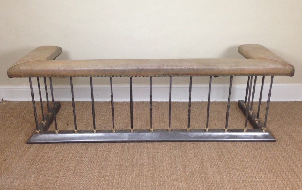 A large Edwardian club fender c 1910