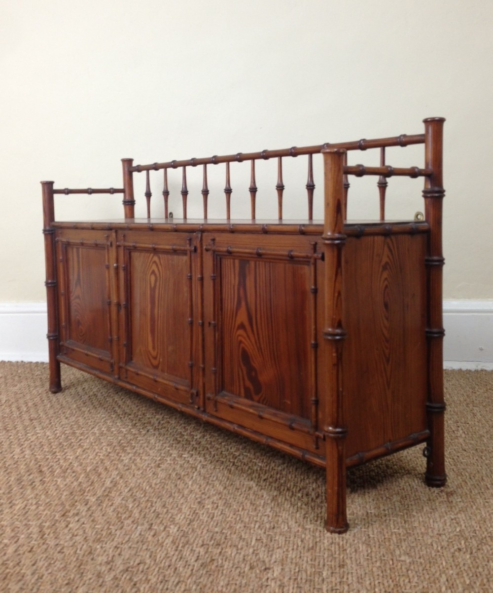 A Howard and Sons Oregon Pine small cabinet c 1890