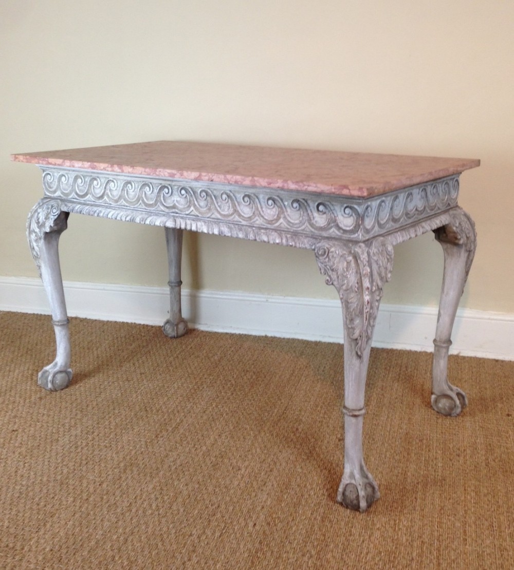 A late Georgian painted mahogany console table c 1830