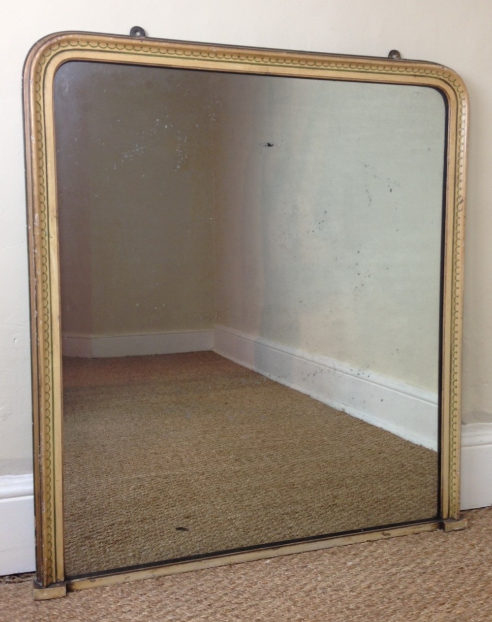 An early Victorian painted over mantel mirror c 1840