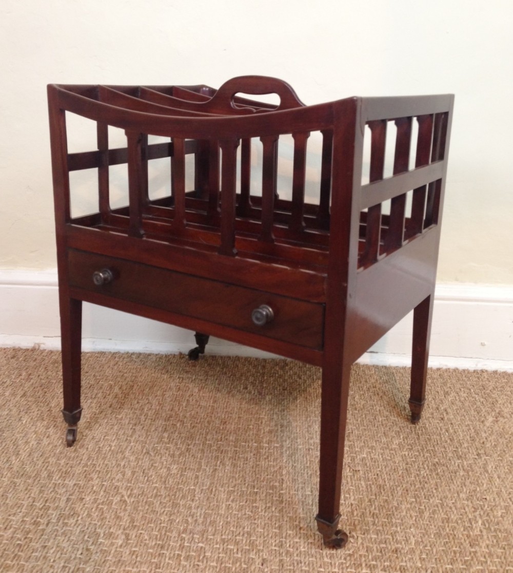 A small George 111 mahogany Canterbury c 1800