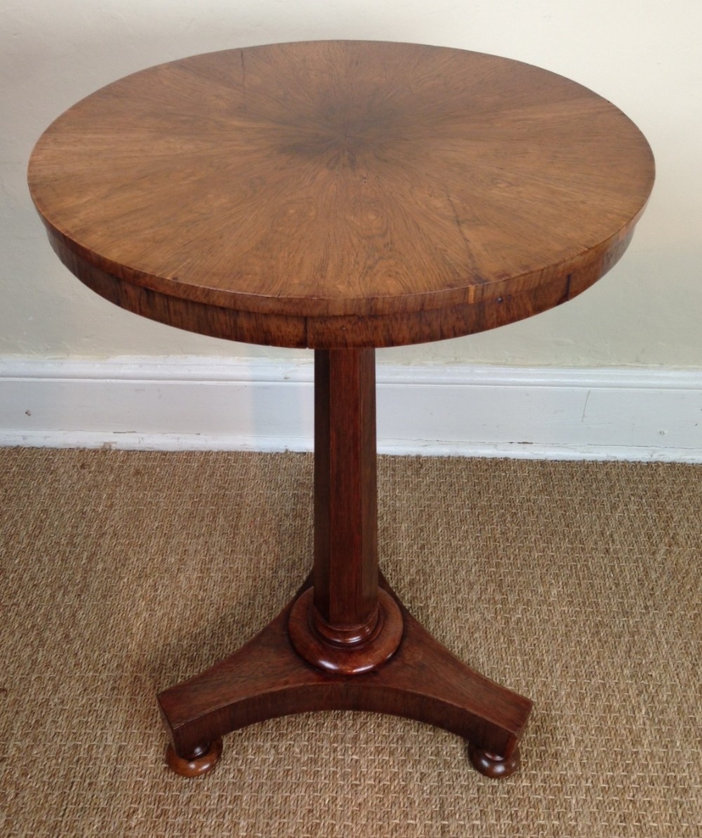A George IV faded rosewood tripod table c 1830