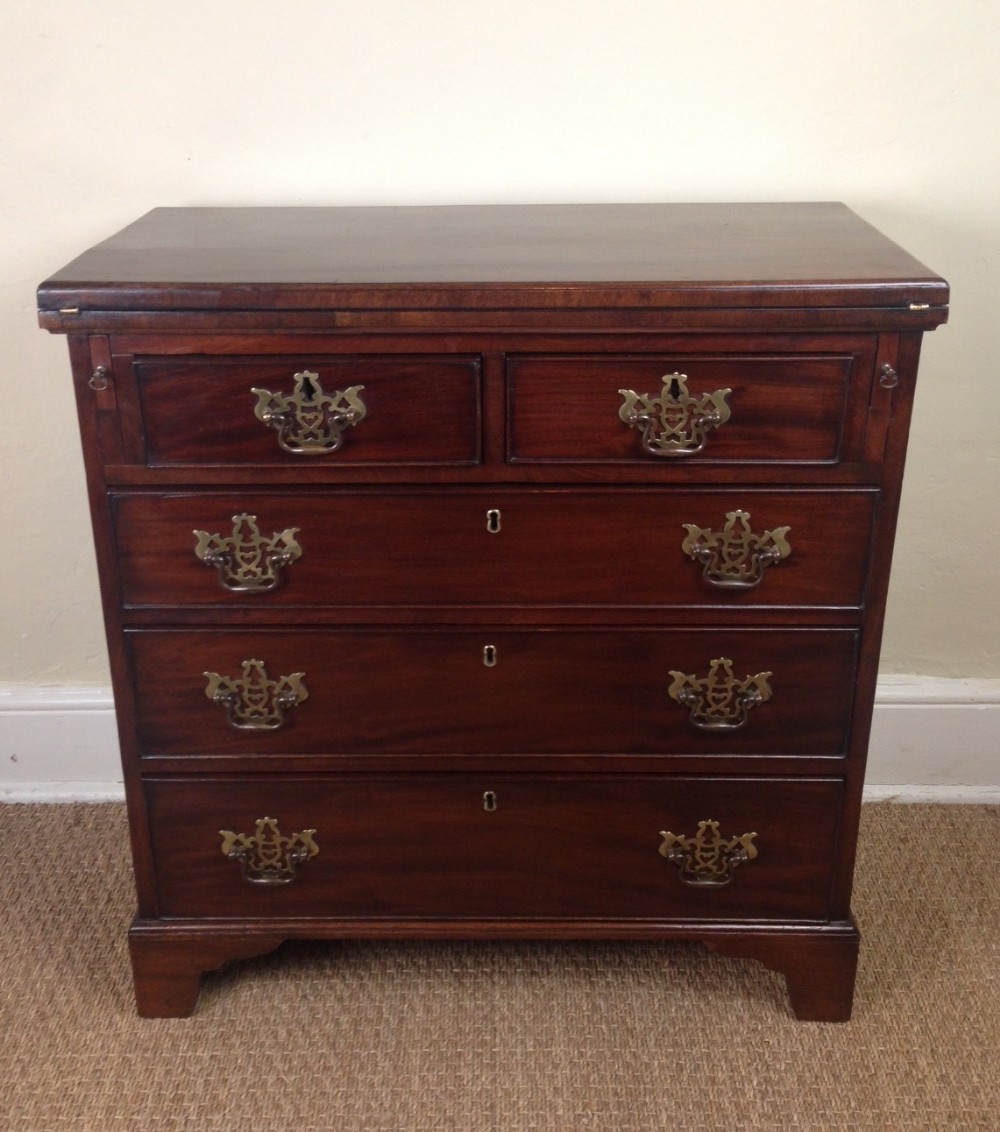 A small early George 111 mahogany batchelors chest c 1770 with adaptions.