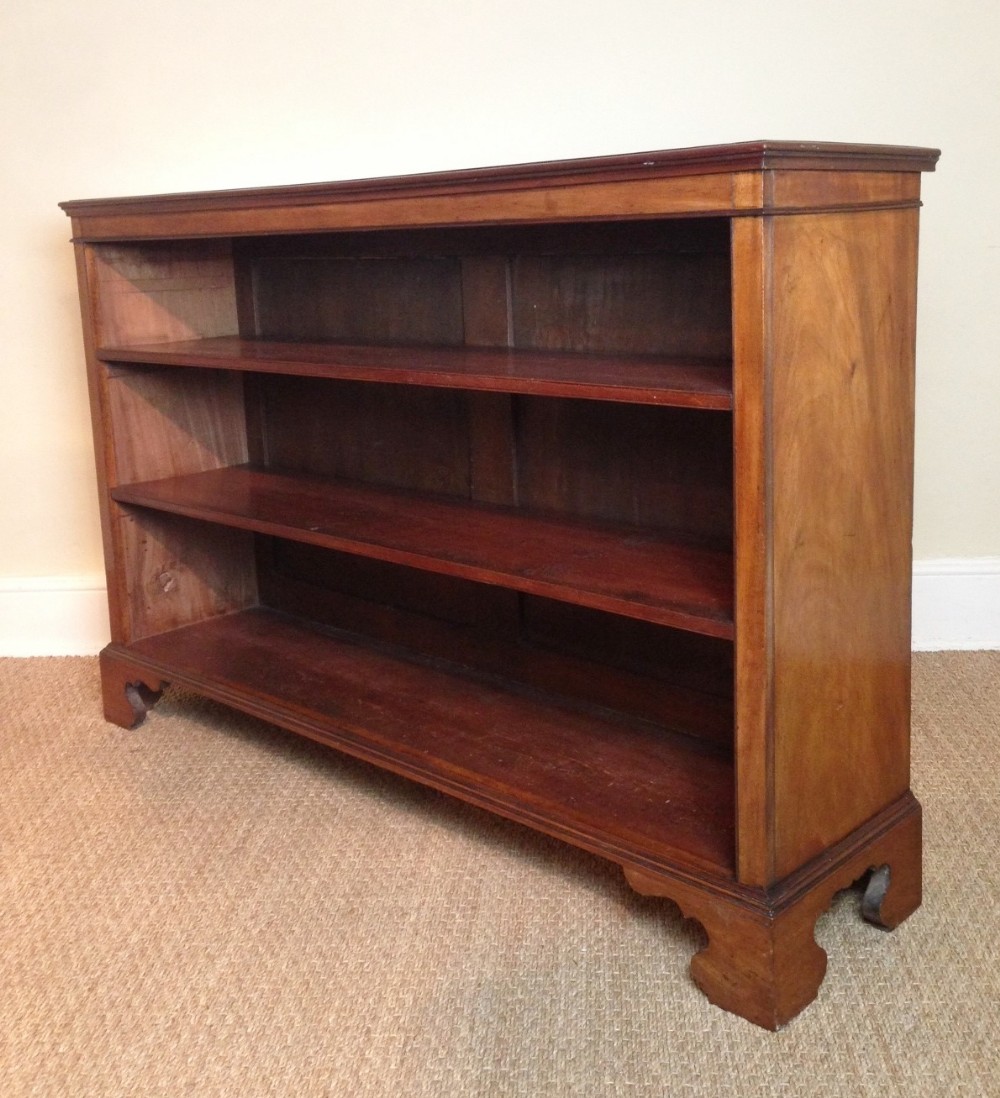 A late Georgian mahogany open bookcase c 1830
