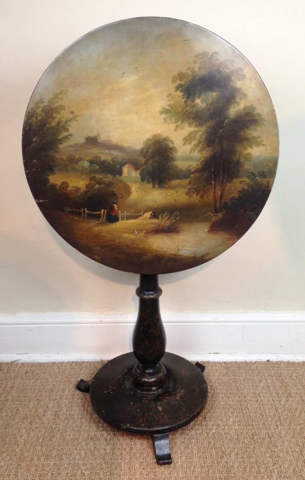 An early Victorian papier mâché table c 1850 