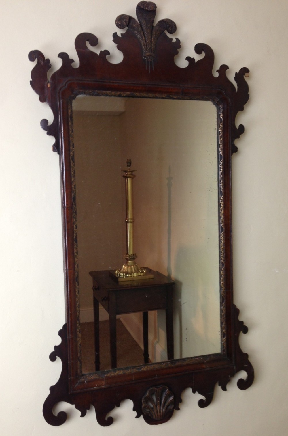 A late 19th c mahogany Swansea mirror in George 11 style 