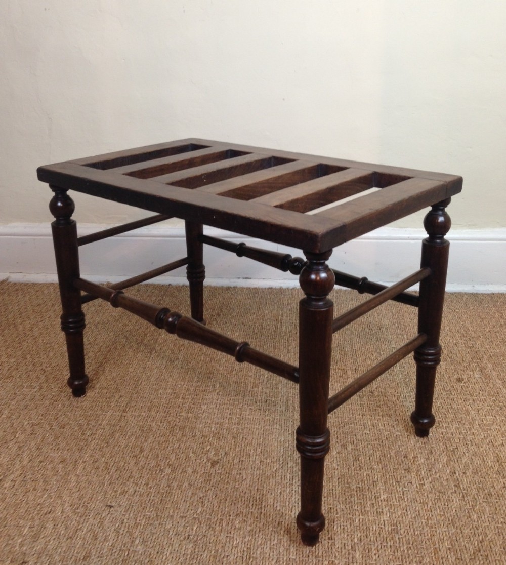 A Victorian beech luggage rack c 1880
