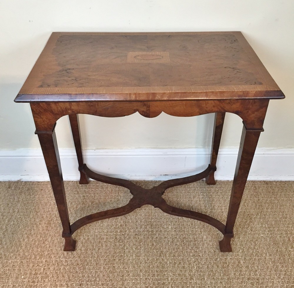 An unusual mid 19th c burr oak lamp table c 1840 