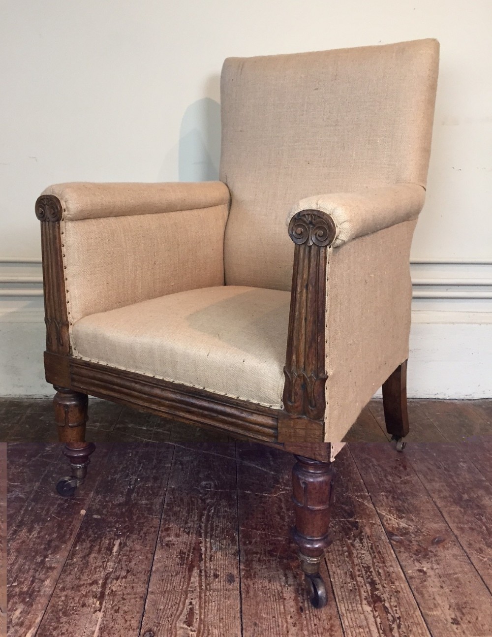A George IV rosewood library chair c 1825 