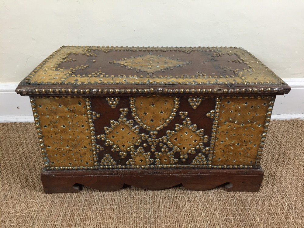 A late 19th century Zanzibar coffer of small size