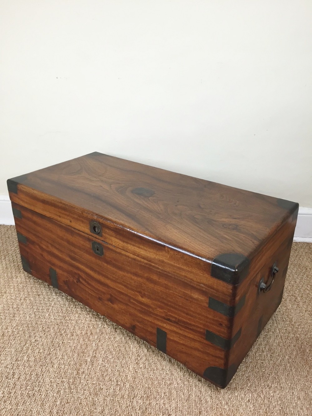 A 19th c Chinese Export Camphor and brass banded Trunk c 1880