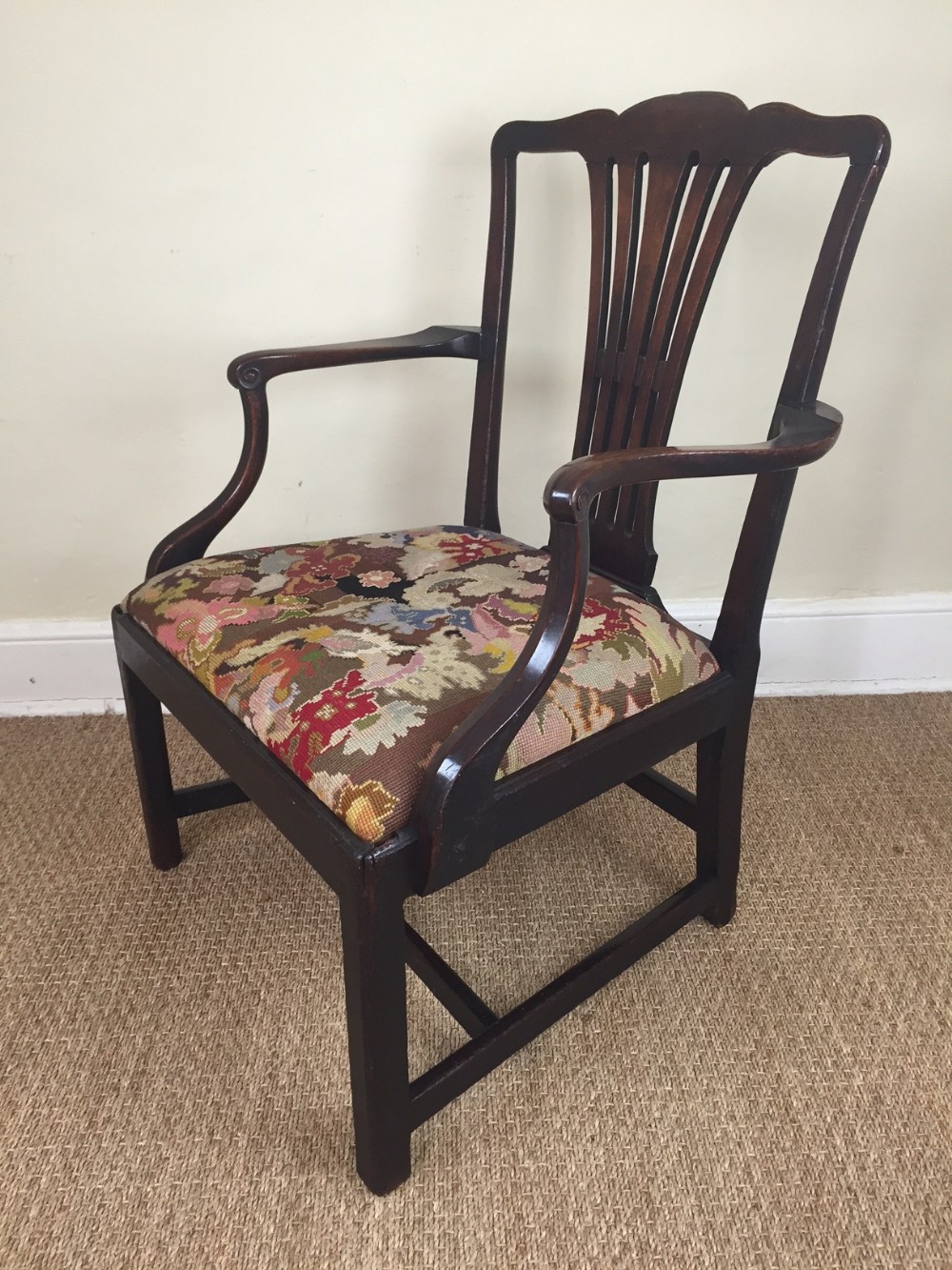A Large Chippendale period mahogany armchair c 1770