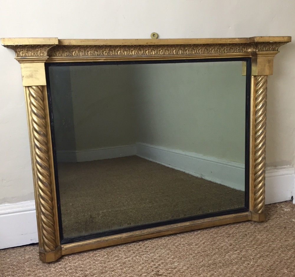 A small George 1V giltwood overmantel mirror c 1830 