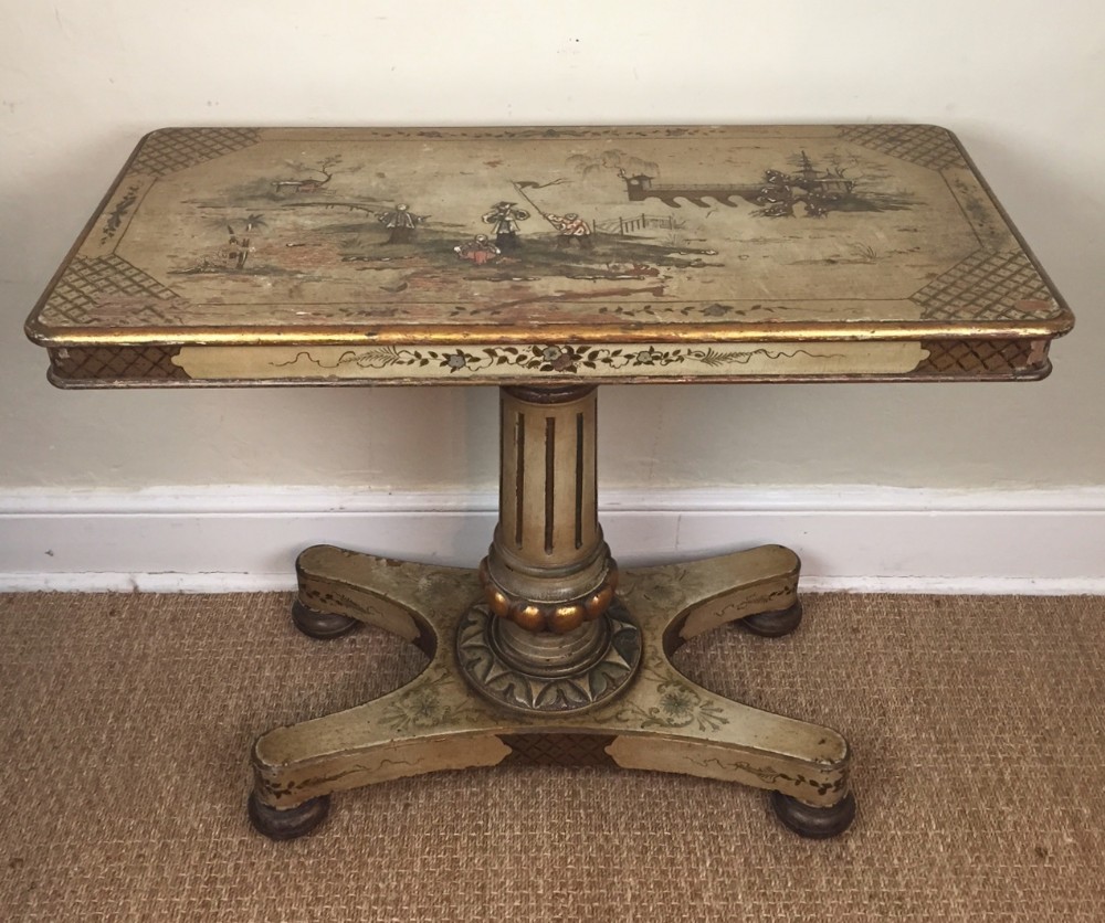 An unusual Victorian chinoiserie decorated Reading table circa 1870 