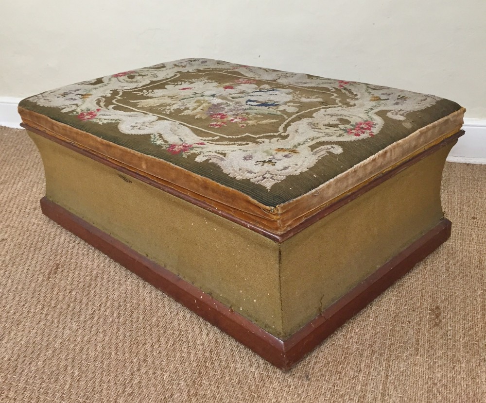 A large mid Victorian walnut Ottoman c 1860 