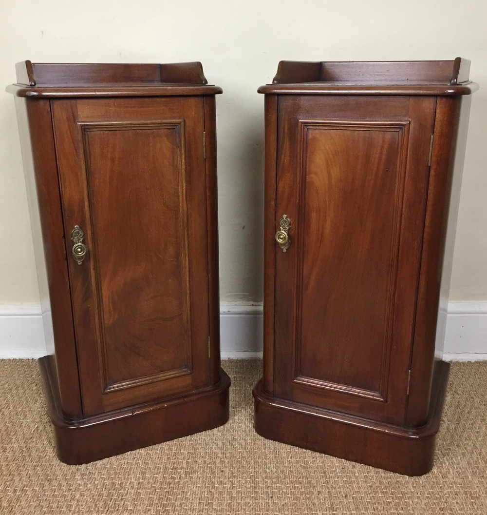 A pair of Victorian mahogany bedside cupboards circa 1870