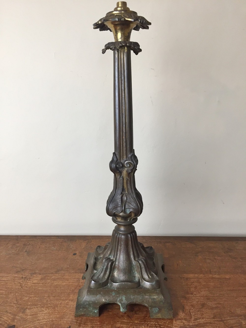 A William IV gilt brass patent oil lamp c 1835
