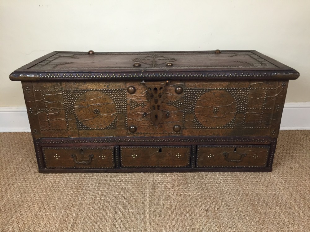 A large mid 19th century Zanzibar coffer c 1860