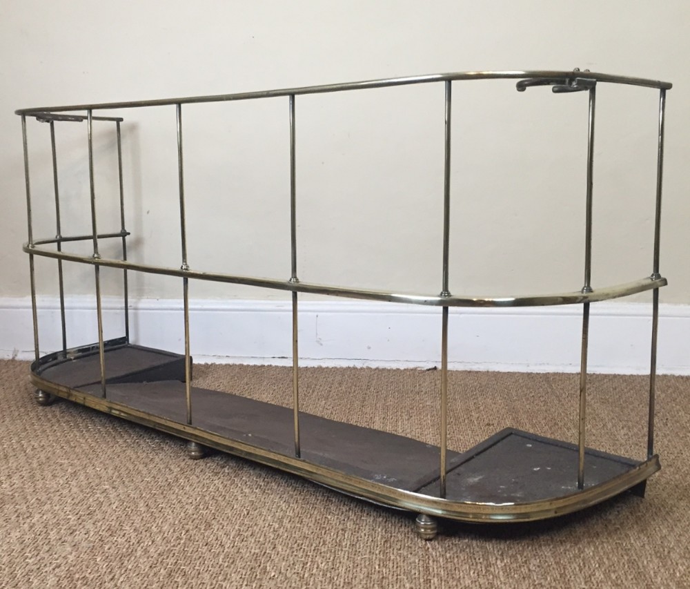 A late Georgian brass and iron fire surround c 1830