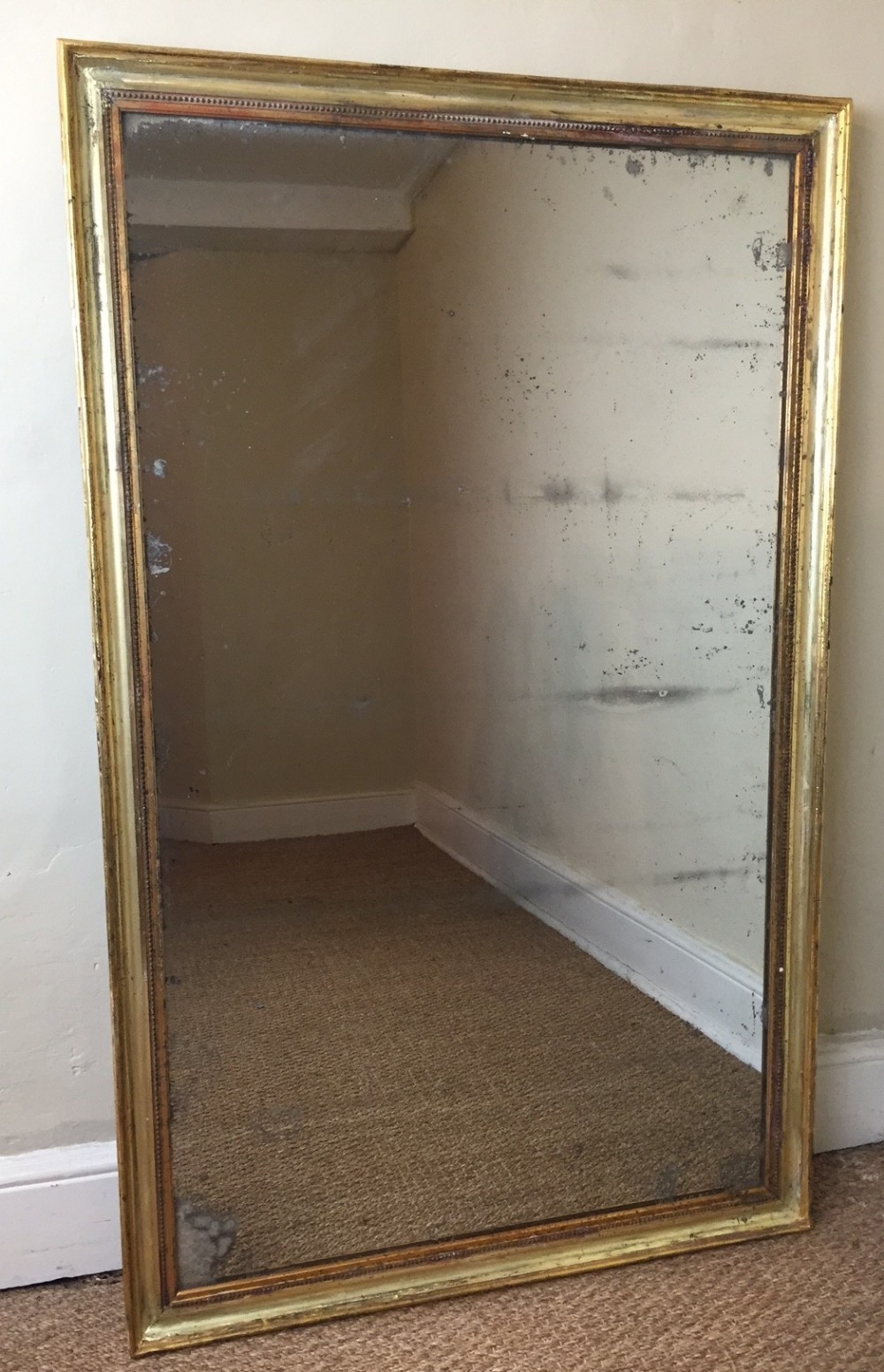 A good sized mid 19th c French pier mirror c 1860