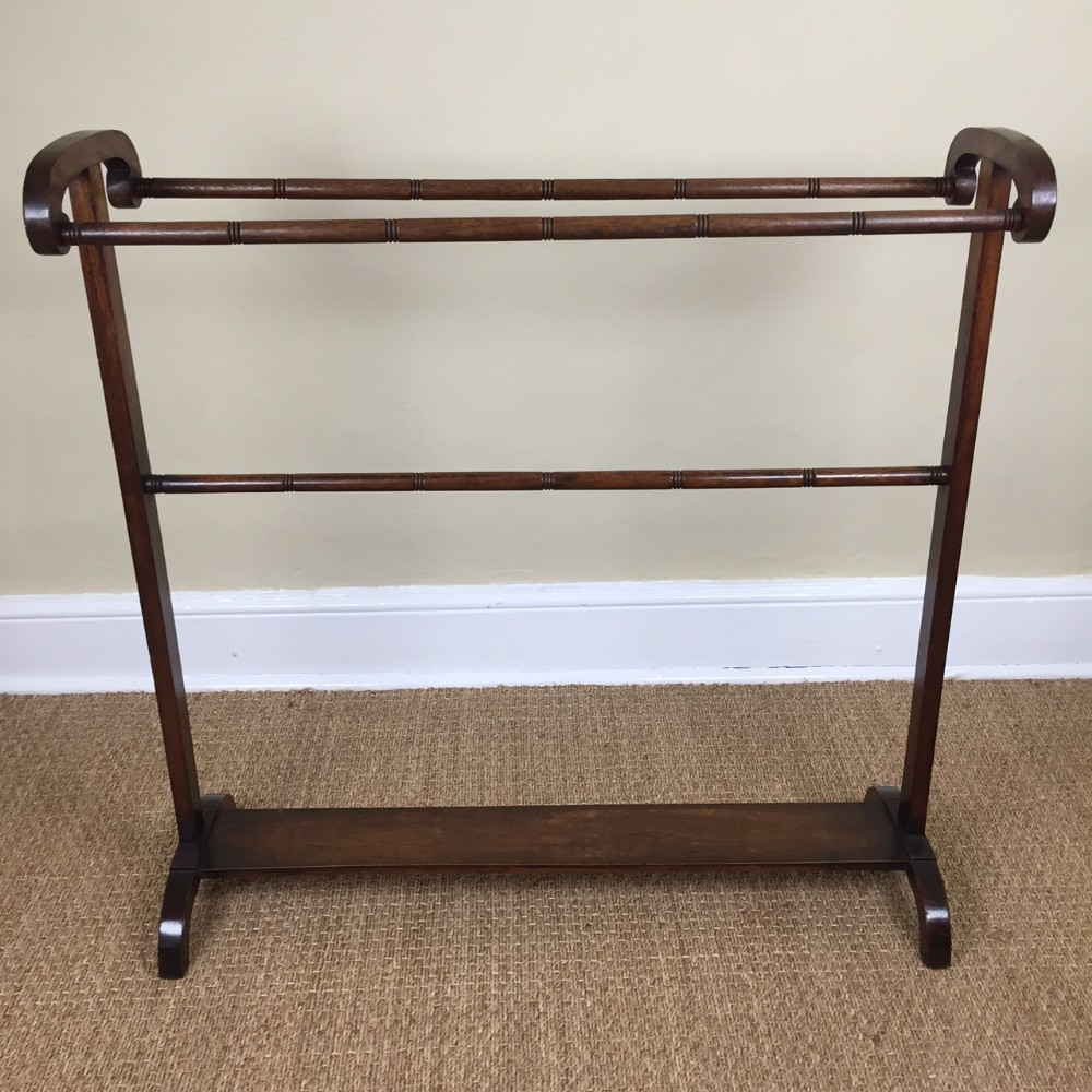 A late Georgian mahogany towel rail c 1830