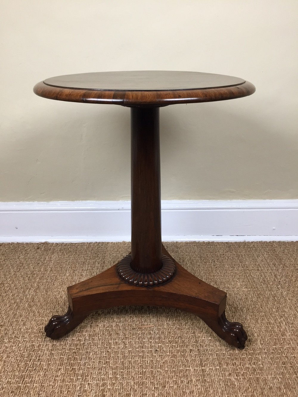 A William IV rosewood lamp table c 1830