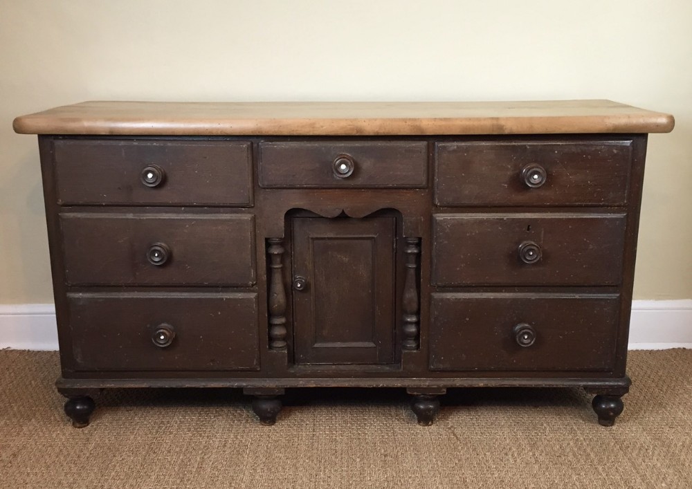 A late 19th century Lancashire Pine and sycamore dresser 