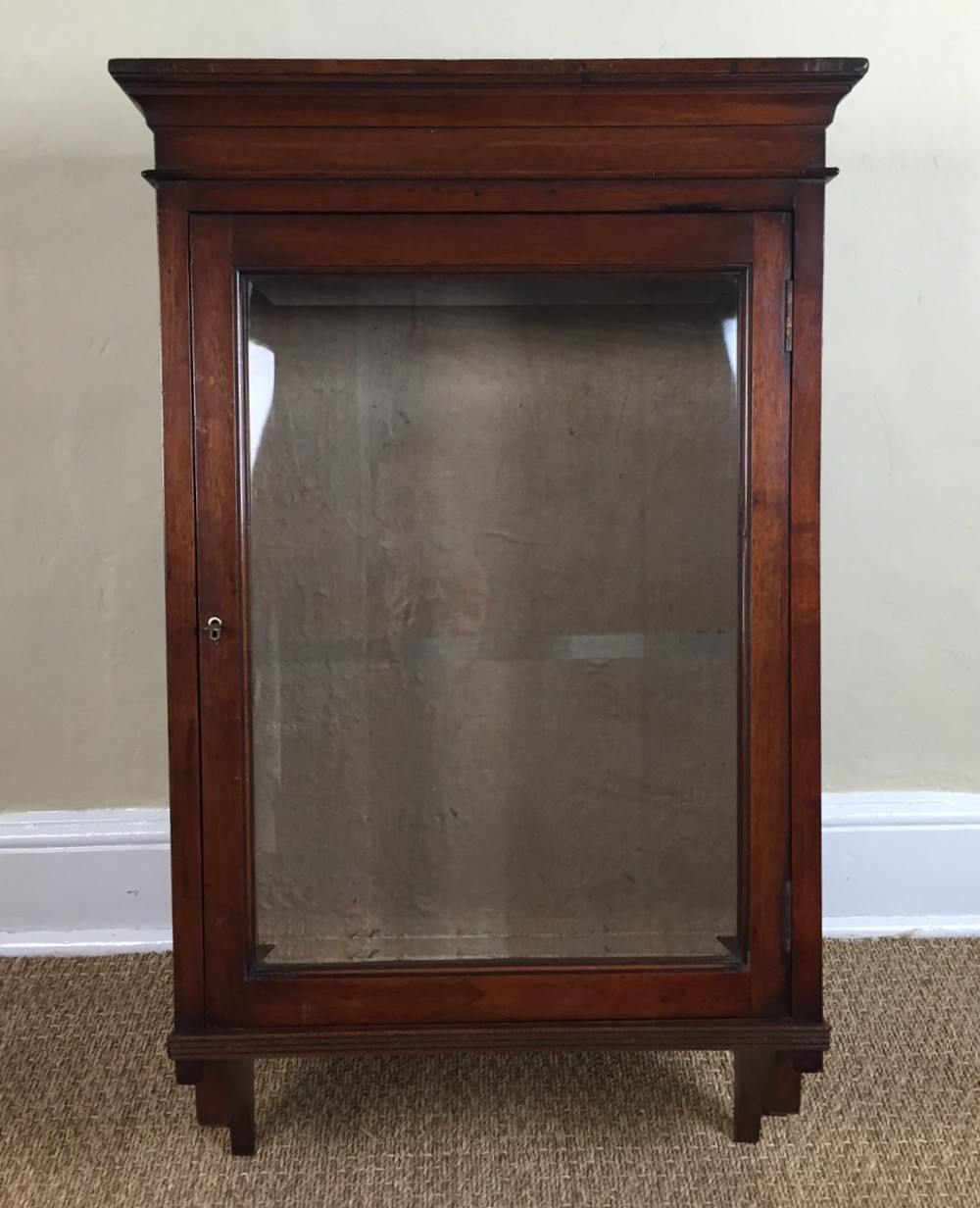 A late Victorian mahogany glazed hanging cabinet circa 1890