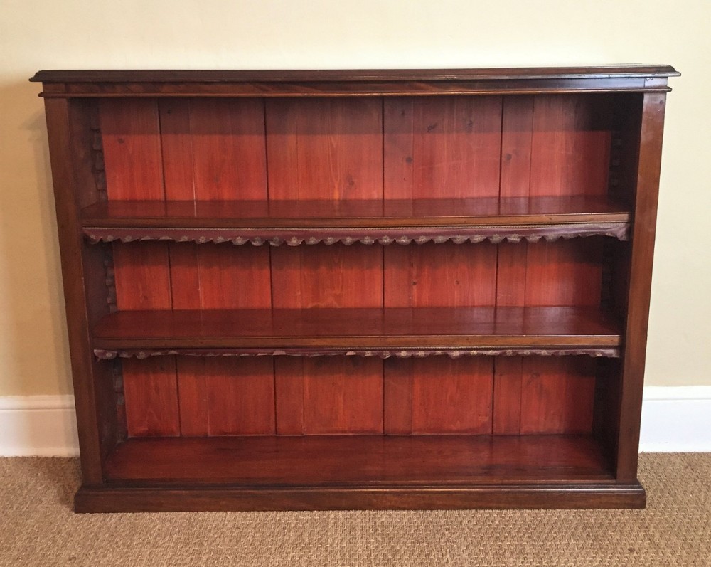 A mid 19th century mahogany open bookcase circa 1850