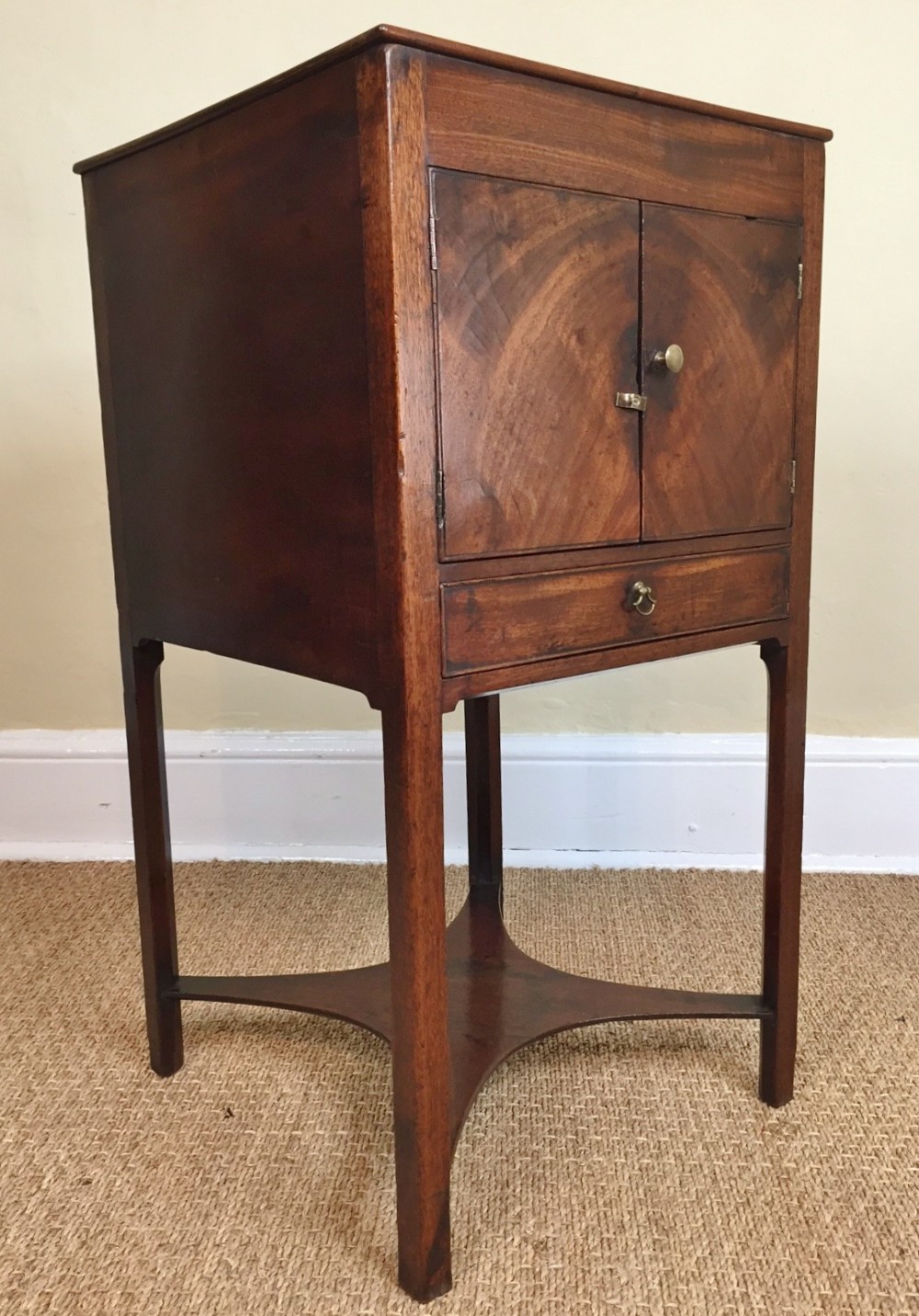 A George 111 mahogany bedside table circa 1790 