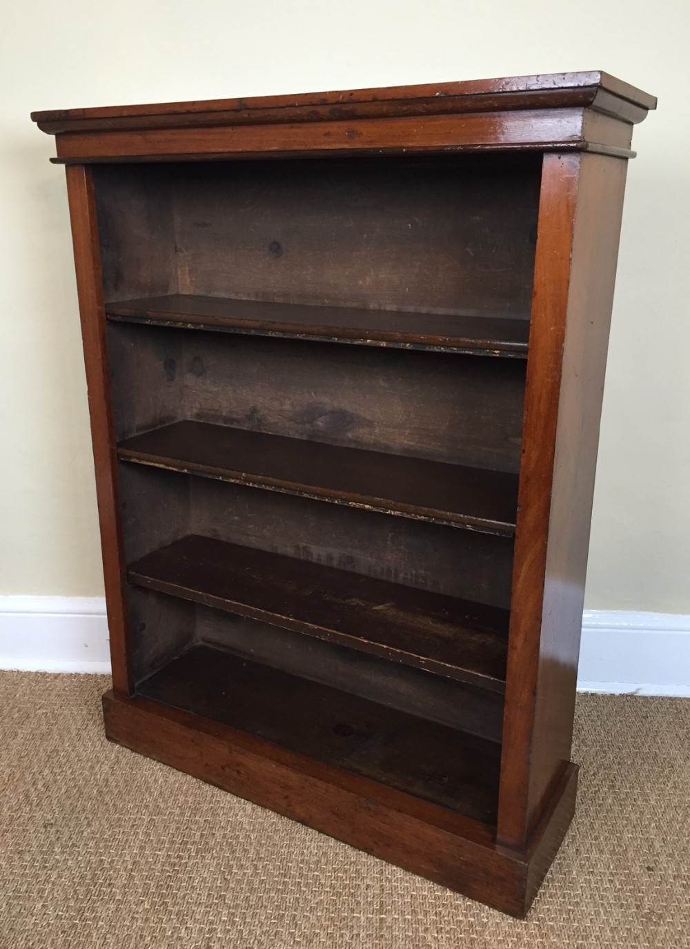 A Victorian walnut bookcase circa 1880