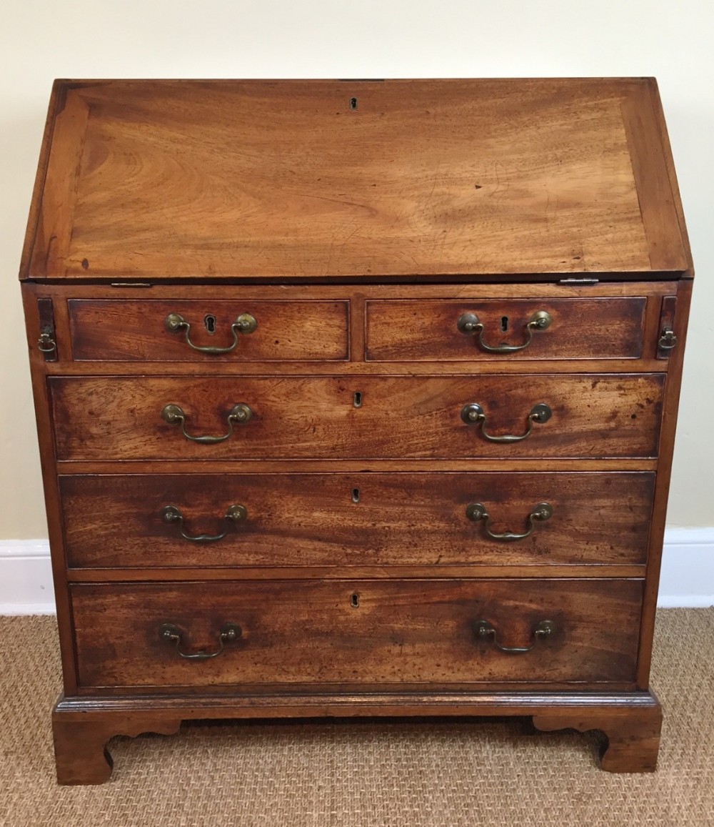 A small George 111 mahogany bureau circa 1780