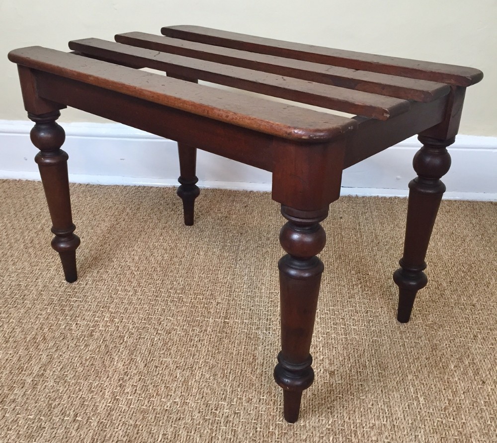 A Victorian mahogany luggage rack circa 1880