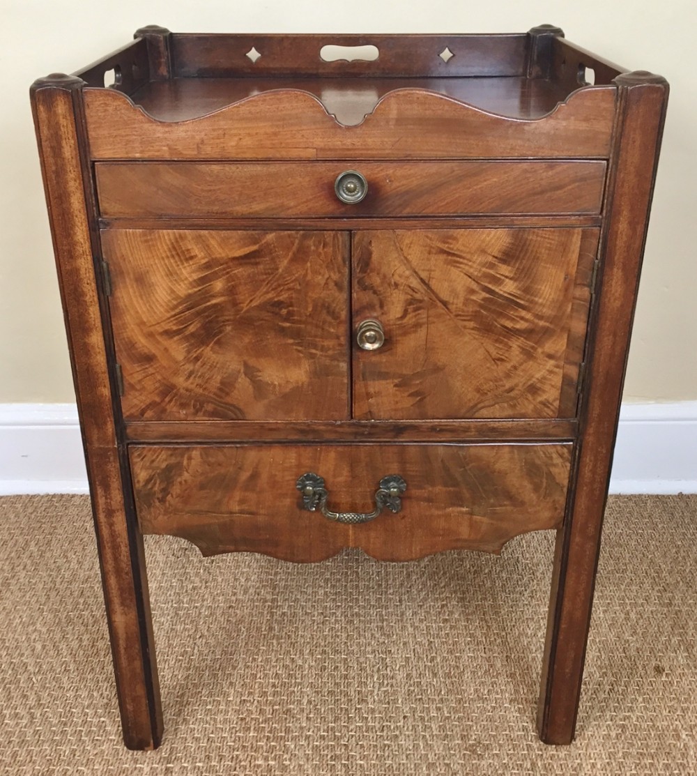 A George 111 mahogany bedside cupboard circa 1780