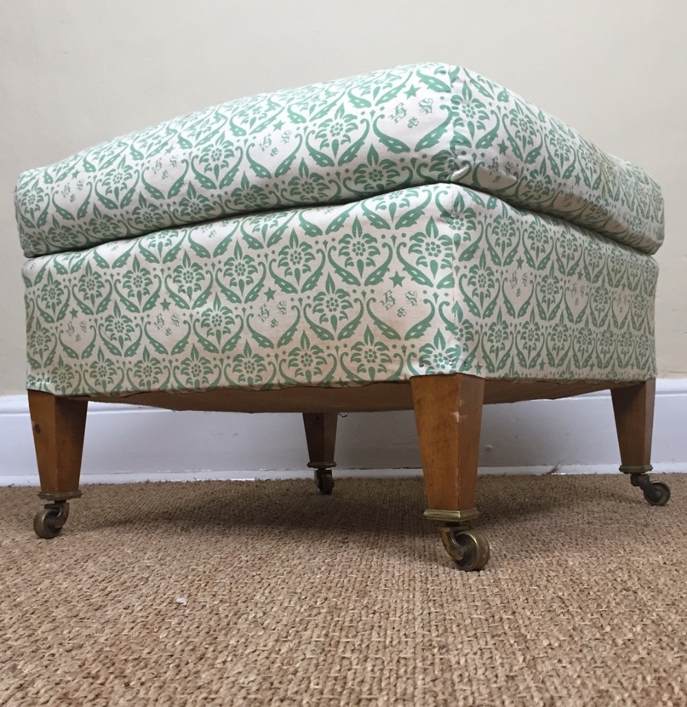 A Howard and Sons square stool circa 1930