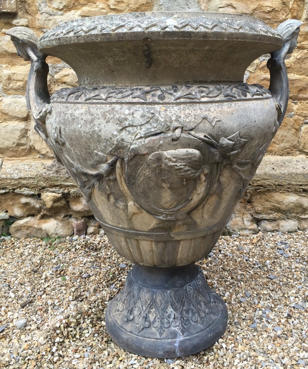 A very large Victorian Garnkirk terracotta garden urn circa 1875.