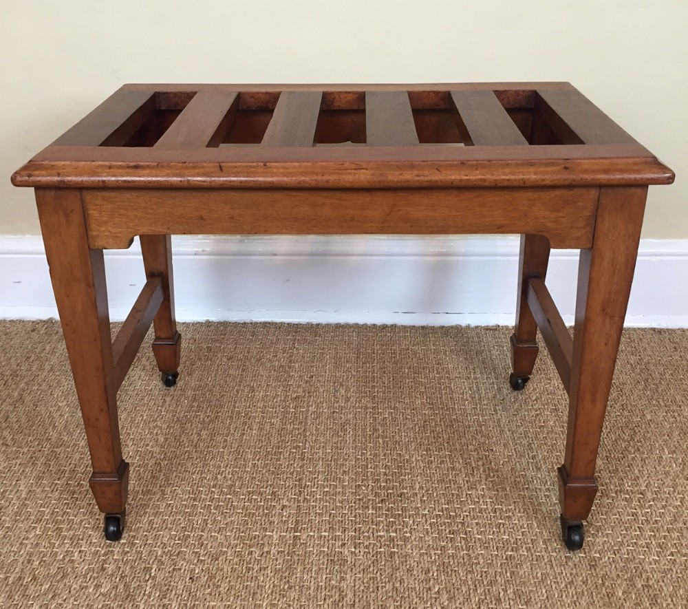 A late Victorian walnut luggage rack circa 1900.