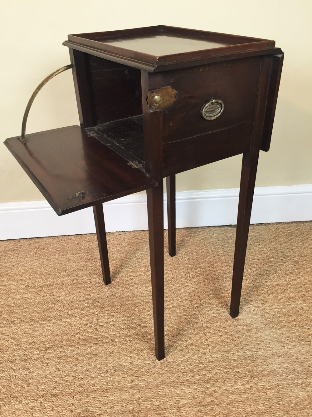 A George IV mahogany night table circa 1820