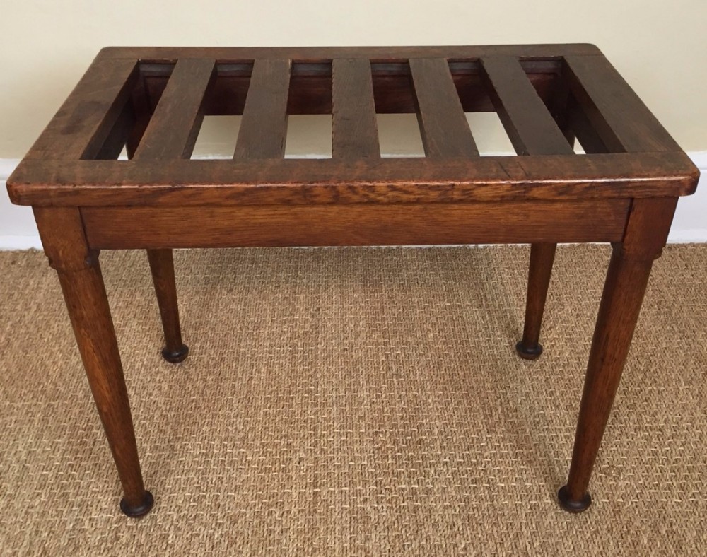 An Edwardian oak luggage rack circa 1910