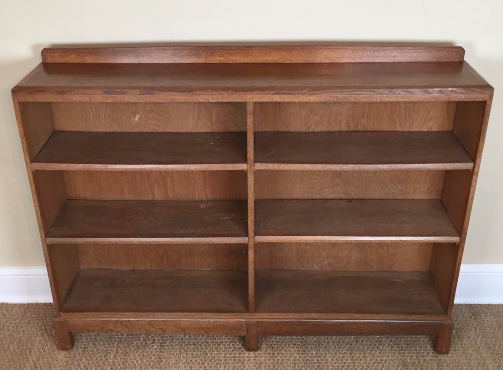 An Art Deco oak open bookcase circa 1930