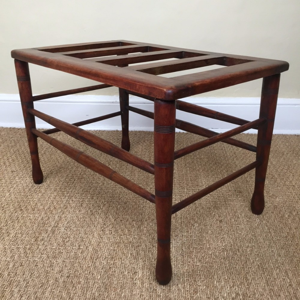 An Aesthetic movement birch Lugagge rack  c 1880
