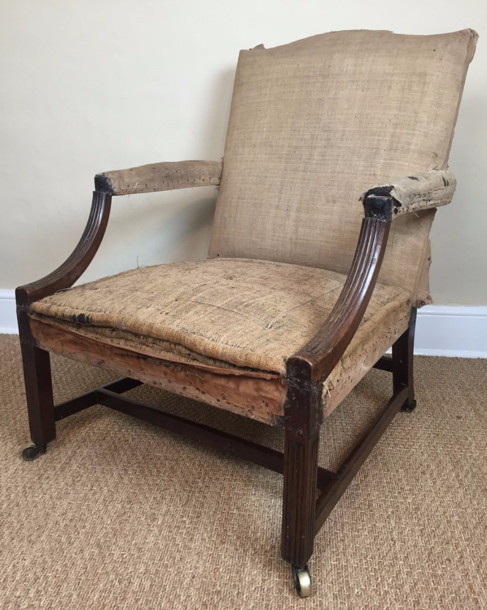 A George 111 mahogany Gainsborough Chair c 1770