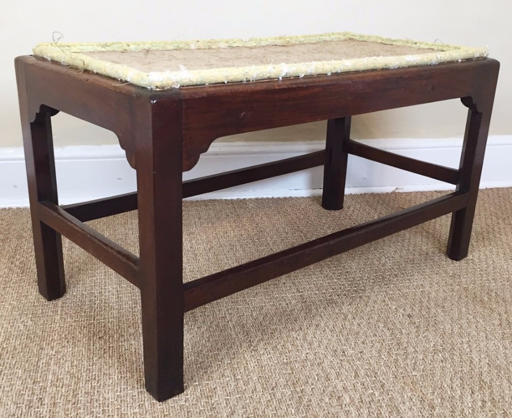 A large George 111 mahogany stool circa 1780