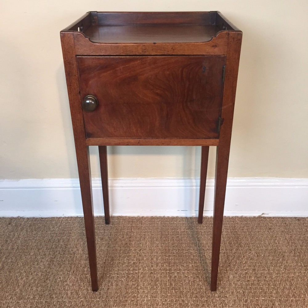A George 111 mahogany bedside table circa 1810