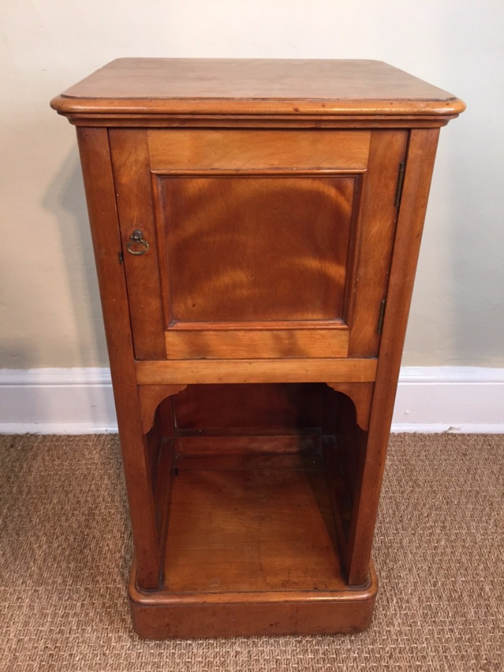 A Victorian Birch Wood freestanding bedside cabinet circa 1880