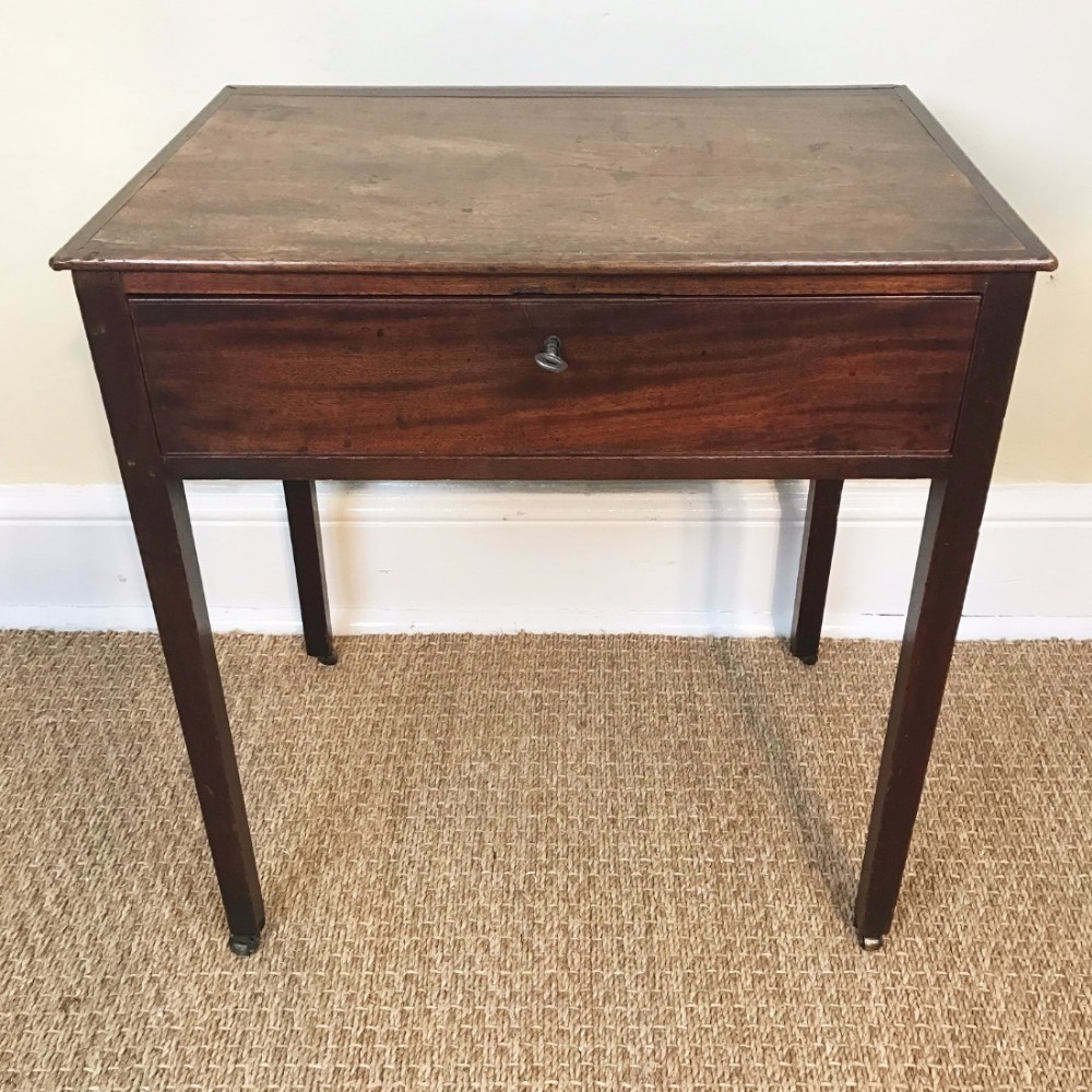 A George 111 mahogany single drawer lamp table circa 1790