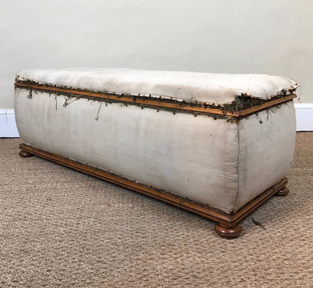 A Victorian Birch Ottoman  stool circa 1880
