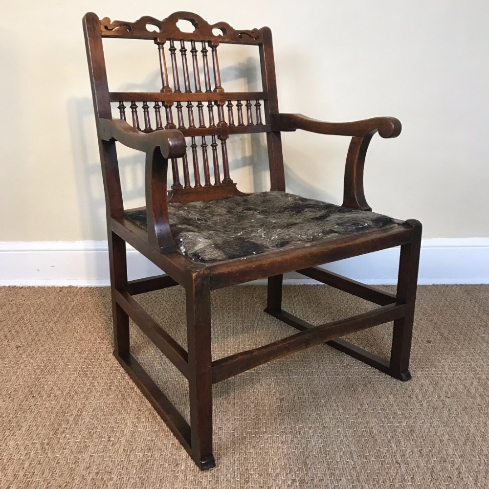 An early George 111 mahogany drunkards chair circa 1770