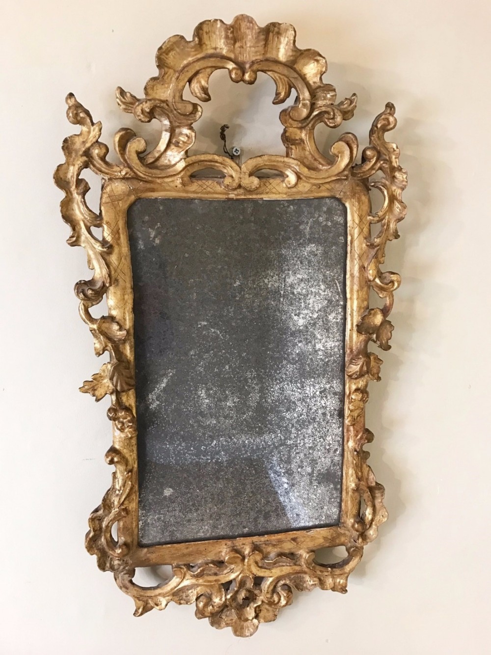 A late 18th century Florentine gilt  wall mirror