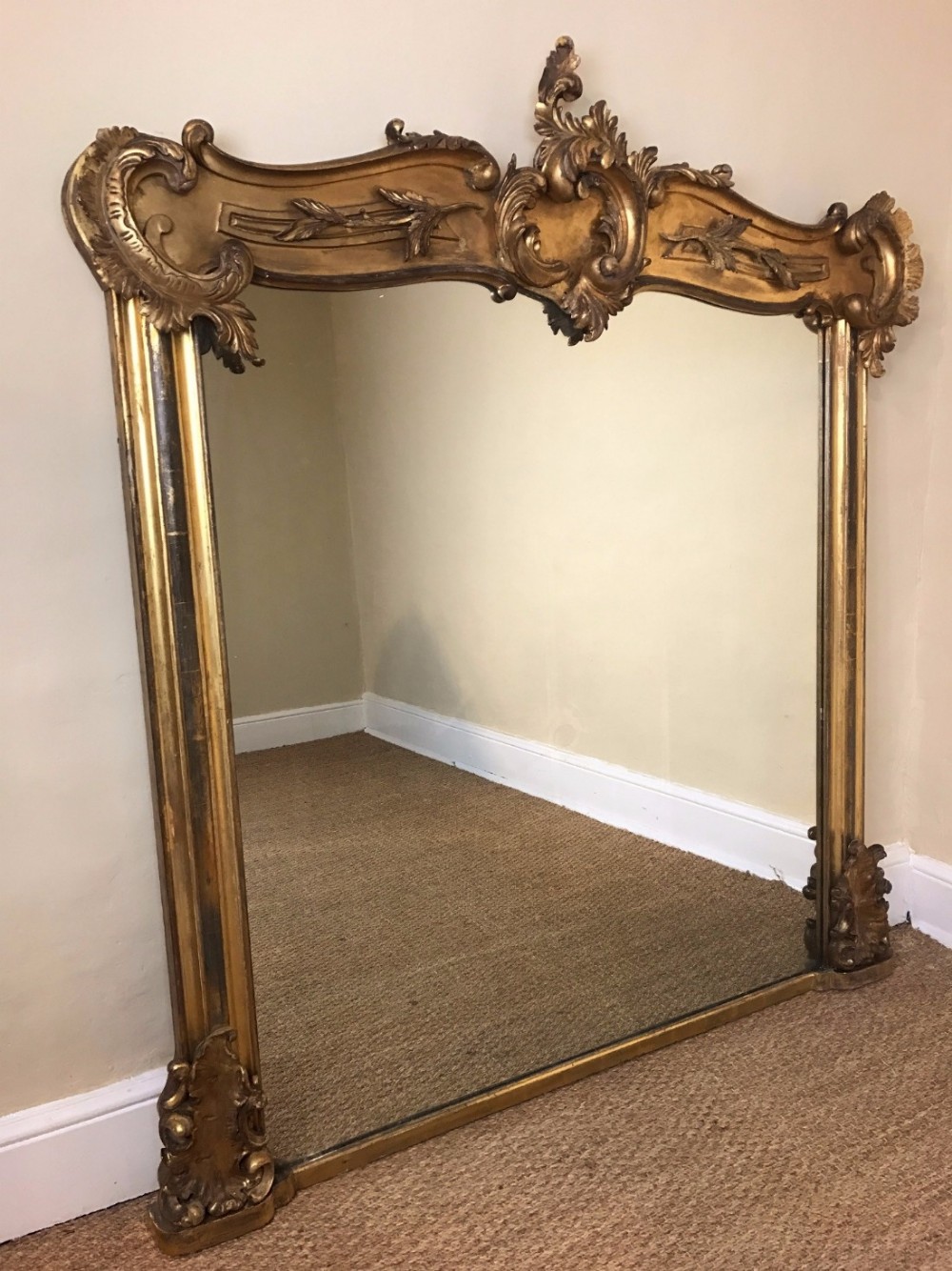 A large William IV gilt over mantle mirror circa 1835 